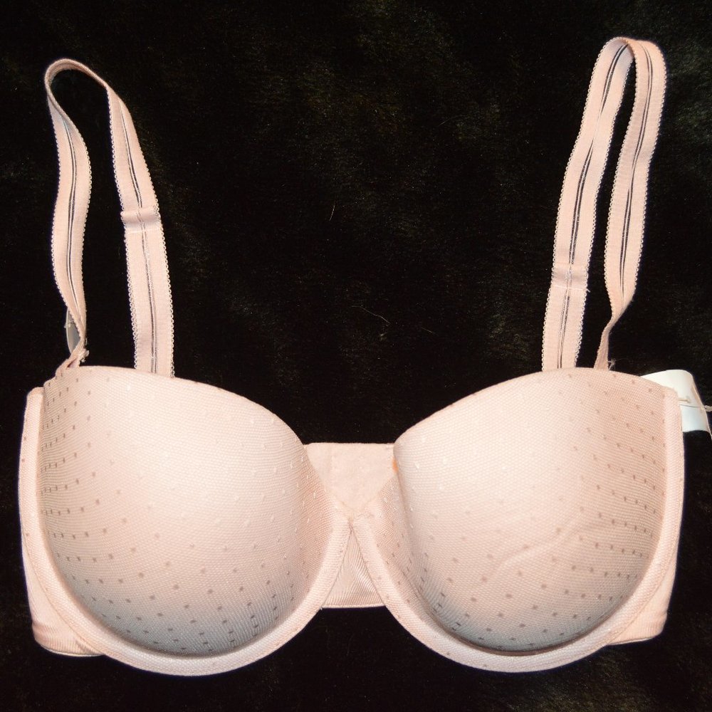 Candie's NWT Pink Mesh Dot 9 Way Push Up Bra ZZ91B190R 34DD